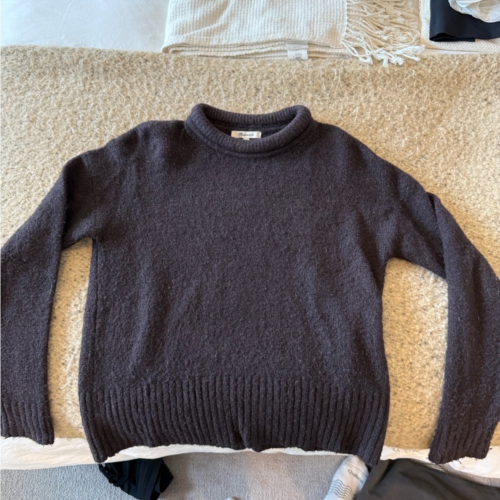 Madewell Neutral Purple Crew Sweater